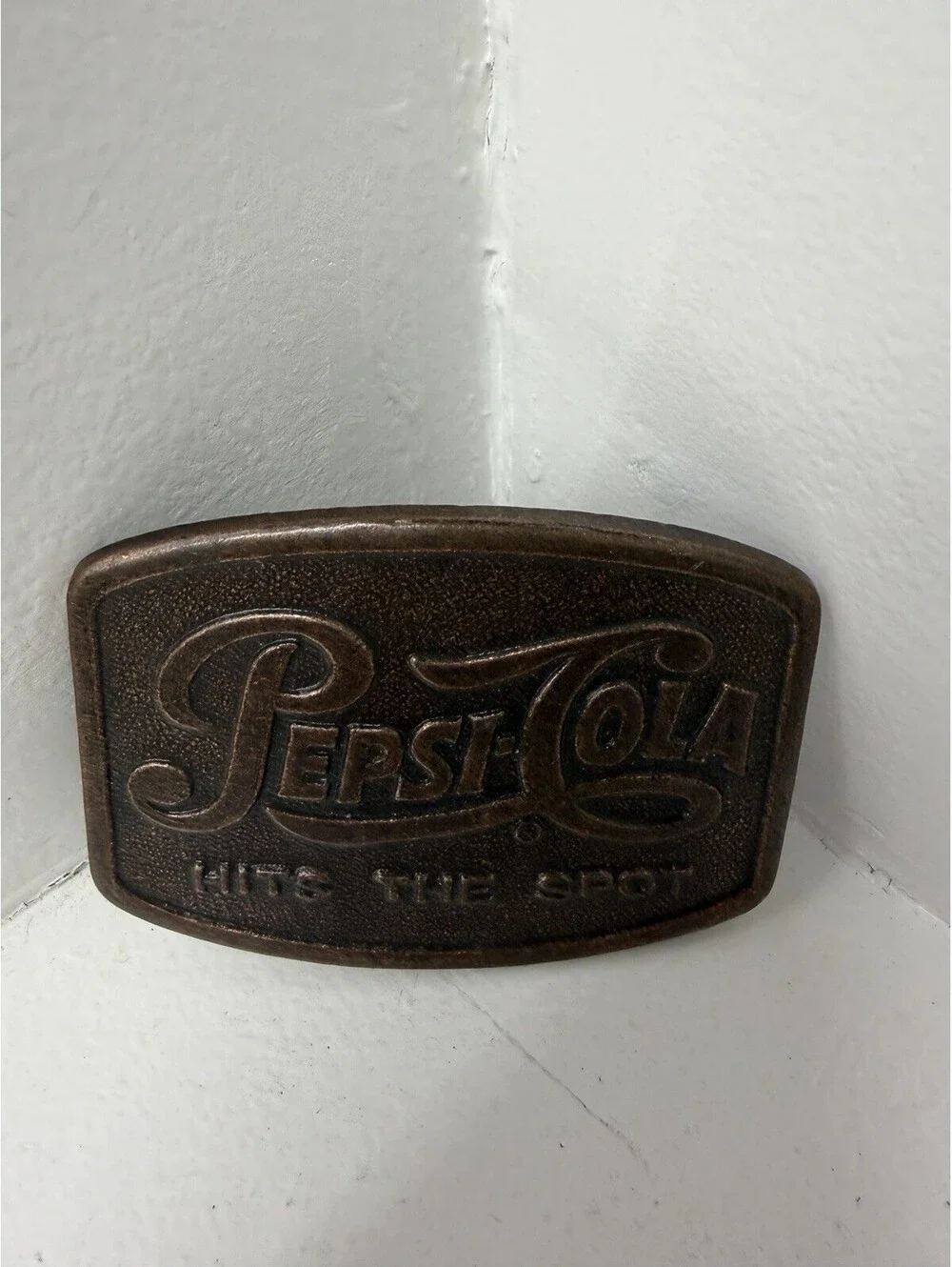 VINTAGE PEPSI-COLA HITS THE SPOT 1970”S ADVERTISEMENT BELT BUCKLE - RARE